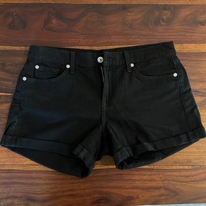 Black jean shorts